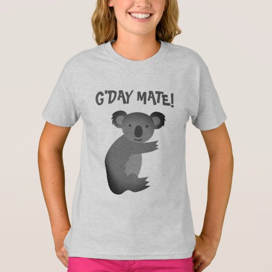 G'Day Mate Australian koala beer T-shirt voor kind (Voorkant)