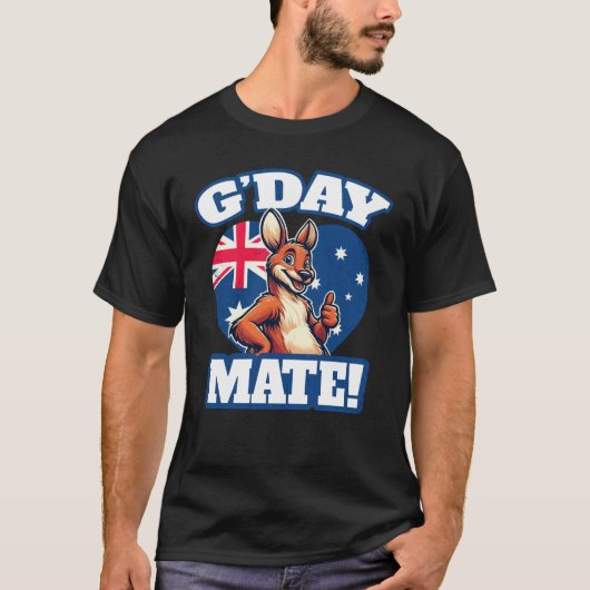 G'day Mate Australische Slang T-shirt (Voorkant)
