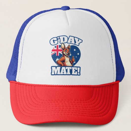 G'day Mate Australische Slang Trucker Pet (Voorkant)
