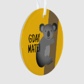 G'day Mate Grappig Australisch koala beer ornament (voorkant)