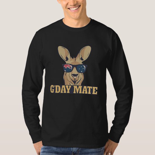 G'Day Mate Kangaroo Aussie Australia Roo G'Day Mat T-shirt (Voorkant)