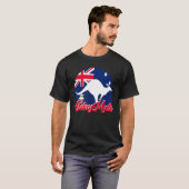 Gday Mate Kangoeroe Aussie Dier Australië Vlag Su T-shirt (Voorkant volledig)