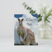 G'Day Mate Kangoeroe Briefkaart (Staand voorkant)