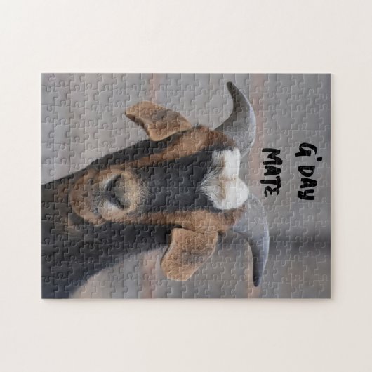 G'day mate lachende geitenpuzzel legpuzzel (Horizontaal)