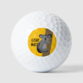 G'day Mate schattige Australische koala beer op ma Golfballen (Voorkant)