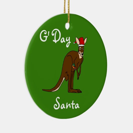 G'Day Santa Kerstmis Kangaroo Ornament (Rechts)