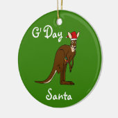 G'Day Santa Kerstmis Kangaroo Ornament (Links)
