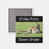 G'day van Down Under Kangaroo Magnet (Voorkant / Achterkant)