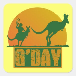 G'Day Vierkante Sticker