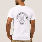 GDB B&W Logo voor- en achterzijde T-shirt (Achterkant)