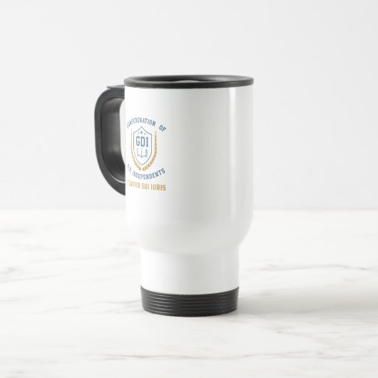 GDI Travel Mug Reisbeker (Voorkant links)
