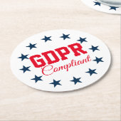 GDPR-conform Ronde Kartonnen Onderzetter (Gebogen)