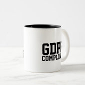GDPR-conform Tweekleurige Koffiemok (Voorkant rechts)