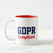 GDPR-conform Tweekleurige Koffiemok (Links)