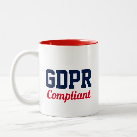 GDPR-conform Tweekleurige Koffiemok (Links)