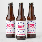 GDPR-conforme algemene gegevensbeschermingsverorde Bier Etiket (Flessen)