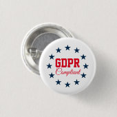 GDPR-conforme algemene gegevensbeschermingsverorde Ronde Button 3,2 Cm (Voorkant /achterkant)