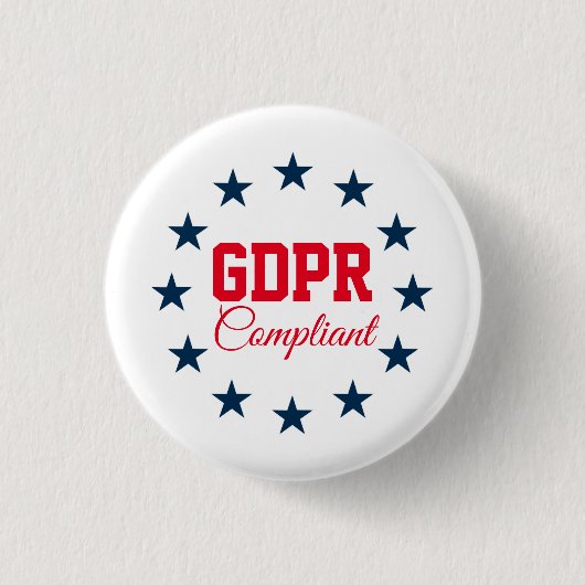 GDPR-conforme algemene gegevensbeschermingsverorde Ronde Button 3,2 Cm (Voorkant)