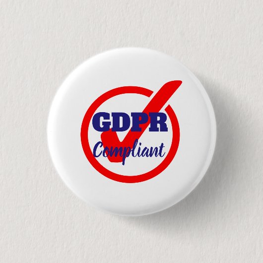 GDPR-conforme algemene gegevensbeschermingsverorde Ronde Button 3,2 Cm (Voorkant)