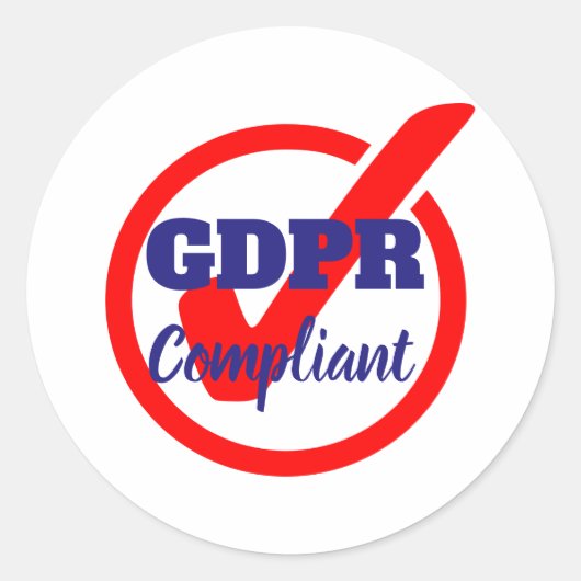 GDPR-conforme algemene gegevensbeschermingsverorde Ronde Sticker (Voorkant)