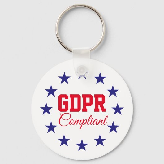 GDPR-conforme algemene gegevensbeschermingsverorde Sleutelhanger (Voorkant)