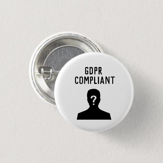 GDPR-conforme knop Ronde Button 3,2 Cm (Voorkant /achterkant)
