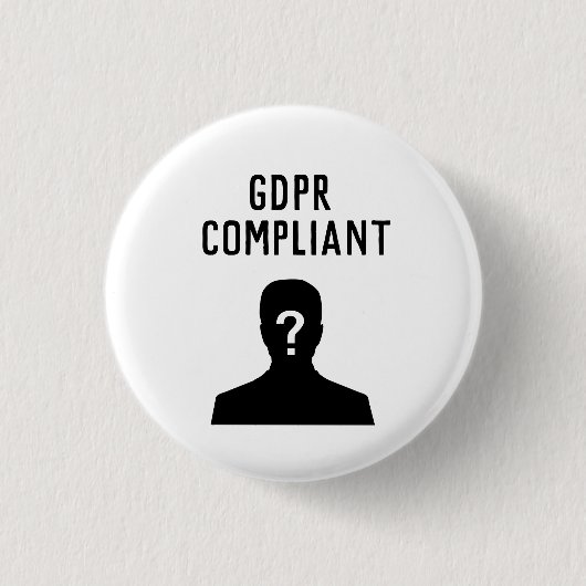 GDPR-conforme knop Ronde Button 3,2 Cm (Voorkant)