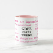 GDPR Swear Words Dames Funny Compliance Joke Mok (Midden)