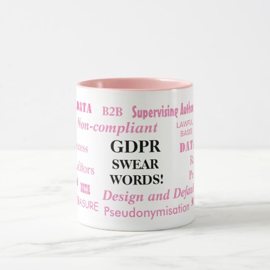 GDPR Swear Words Dames Funny Compliance Joke Mok (Midden)