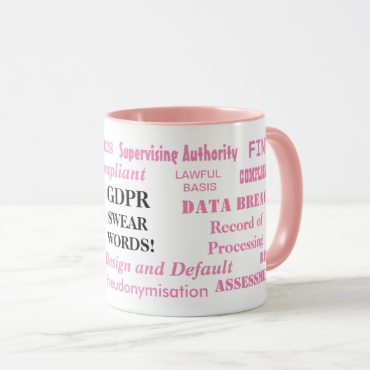 GDPR Swear Words Dames Funny Compliance Joke Mok (Voorkant rechts)