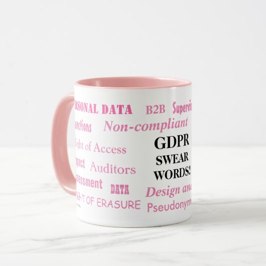 GDPR Swear Words Dames Funny Compliance Joke Mok (Voorkant links)