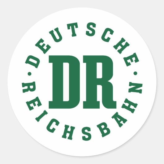 GDR / DDR Railway - Deutsche Reichsbahn Sign Ronde Sticker (Voorkant)