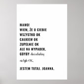Gdyby Nie Było OK Jestem Tutaj Polish Aanpasbaar Poster (Voorkant)