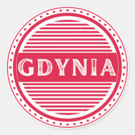 Gdynia City Pride Embleem – Poolse identiteit Ronde Sticker