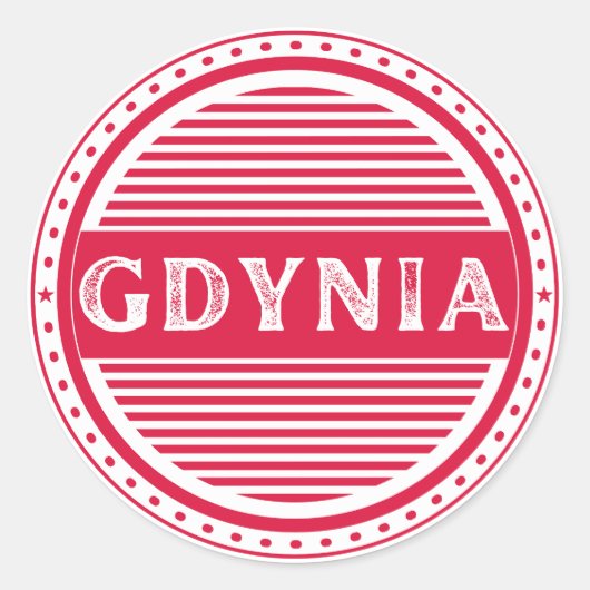 Gdynia City Pride Embleem – Poolse identiteit Ronde Sticker (Voorkant)