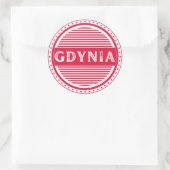 Gdynia City Pride Embleem – Poolse identiteit Ronde Sticker (Tas)