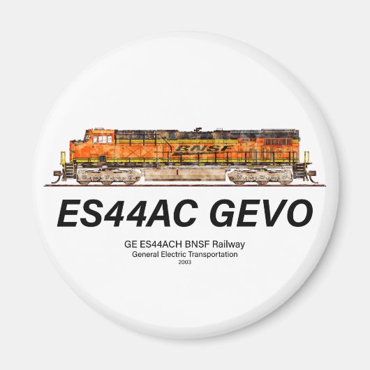 GE ES44AC GEVO Locomotief. BNSF-vrachttrein Magneet (Voorkant)