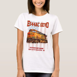 GE ES44AC GEVO Locomotief en Amerikaanse vlag T-shirt