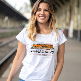 GE ES44AC GEVO Locomotief en Amerikaanse vlag T-shirt