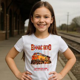 GE ES44AC GEVO Locomotief en Amerikaanse vlag T-shirt