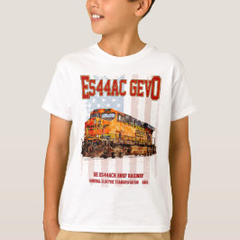 GE ES44AC GEVO Locomotief en Amerikaanse vlag T-shirt