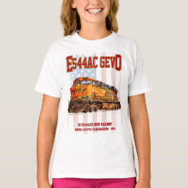 GE ES44AC GEVO Locomotief en Amerikaanse vlag T-shirt