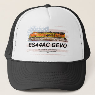 GE ES44AC GEVO-locomotief en Amerikaanse vlag Trucker Pet