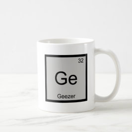 Ge - Geezer Chemistry Element Symbol T-shirt in ru Koffiemok