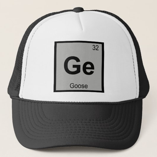 Ge - Goose Chemistry Periodic Table Symbol Bird Trucker Pet (Voorkant)