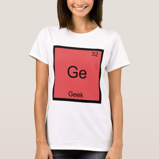 Ge - Grappige T-Shirt met Chemie Element Symbool v (Voorkant)