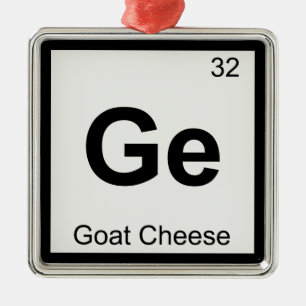Ge - Kaas Chemie Periodiek Systeem Symbool Metalen Ornament