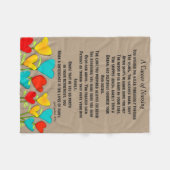 Ge-mail: Nurse Poem Fleece Blanket Brown Deken (Voorkant (Horizontaal))