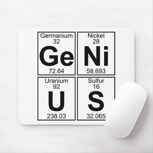 Ge-Ni-U-S (geniaal) - Volledig Muismat (Met muis)