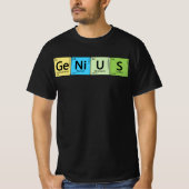 Ge-Ni-U-S Genius- Element Periodiek Tabel Element  T-shirt (Voorkant)